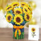 CUTPOPUP Bouquet di Girasoli - Biglietto d'auguri per Donna, biglietto pop-up per la festa della Mamma, Biglietto d'auguri 3D con fiori per Moglie, Figlia, Sorella (Sunflower Bouquet) US8-68IT