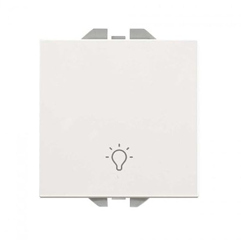 SIMON 270 | Pulsador con grabado luz 10A blanco 20000151-090