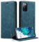 Cracedily for Samsung Galaxy S20 FE Case, Flip Wallet Leather Case with Card Holder Magnetic Closure Shockproof Kickstand Protective Phone Cases Cover for Samsung S20 FE,Blue-Green