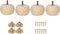 Lot de 4 pieds de meubles ronds en bois massif court de 5,1 cm pour ottoman, canapé, armoire, ottoman, bricolage