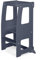 babybay Lernturm Littlefoot, maximale Kippsicherheit durch massives Buchenholz, Förderung der Motorik, dreifach höhenverstellbar, ergonomischer Einstieg, Aussparung für Küchengriffe, grau lackiert