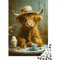 lihuogongsio Hochlandrind Puzzle 1000 Teile Puzzle Für Erwachsene Hochlandrinds Brain Challenge Geschicklichkeitsspiel Stress Abbauen Familien Herausforderndes Schöne Geschenkidee 1000pcs (75x50cm)