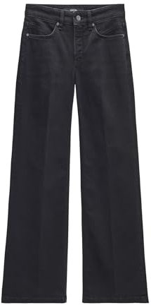 someday Damen Flared | Long Flared Jeans Carie Iconic Mid Rise aus nachhaltigem Baumwoll Mix Midnight Black, 42