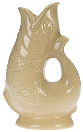 Gurgly Iconic Straw Glug Jug Large 28cm 1.4L – Fish Water Jug, Decorative Fish Vase, Ornament, Carafe