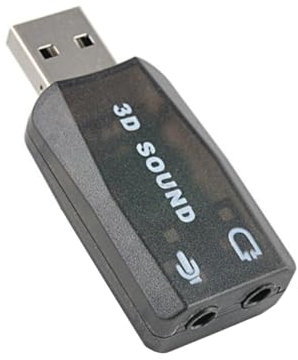 Hburirrty Carte son externe Mini carte son externe USB vers adaptateur audio stéréo 3,5 mm pour Win 7 8 Android haut-parleur ordinateur portable casque marron