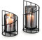 Dawnrole Candle Stick Holders Set of 2,Metal Dinner Candle Holder Table Centerpiece Home Decor Living Room Bedroom Decoration