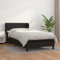 Iiaky Boxspringbett mit Matratze Schwarz 80x200 cm Kunstleder Bett Mit Matratze Boxspringbett Bettgestell Polsterbetter