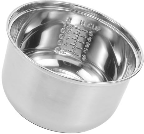 Mipcase Marmite Intérieure pour Cuiseur à Riz en Acier Inoxydable 304 Remplacement Doublure Épaissie Accessoire Cuisine Compatible Cuiseur Électrique Utilisation Quotidienne