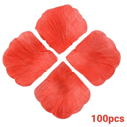 Jkjlorey 100pcs Roses Petals for Wedding Decoration - Gradual Red
