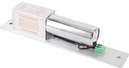 CHICIRIS Elektrisches Riegelschloss, 12 V DC, Ausfallsicher, NC-, Edelstahlriegel mit Spannungsspitzenunterdrückung, für Brandschutztür-Zugangskontrollsystem aus Holz, Glas und Metall