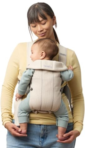 BabyBjörn Babytrage Mini, 3D-Netzstoff, Creme