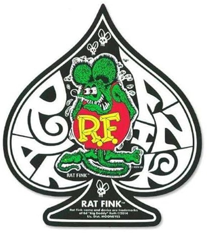 Hotrodspirit Aufkleber Ratten, Motiv Fink Vert as de Pique, selbstklebend, Kustom Hot Rod