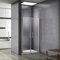 Porte de douche pivotante120x197cm pivotant 180°6mm Verre anti-calcaire installation en niche porte de douche