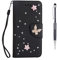Grandoin iPhone 8 Hülle,iPhone 7 Hülle, Bling Glitzer Glitter Handyhülle im Brieftasche-Stil für Apple iPhone 7/iPhone 8 Handytasche PU Leder Flip Cover Case Schutzhülle Etui Case (Schwarz)
