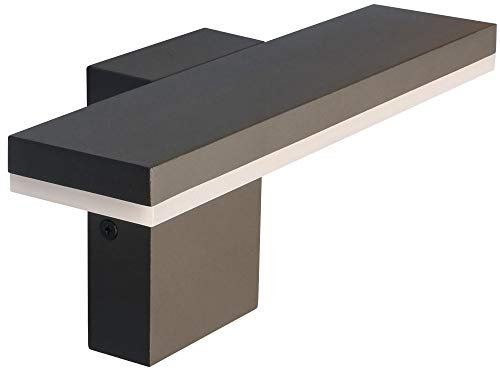 max K O M F O R T MODERNE LED Außenwandleuchte Wandleuchte 10W warmweiß schwarz Wandlampe Wandleuchte Außenlampe Lampe 17601