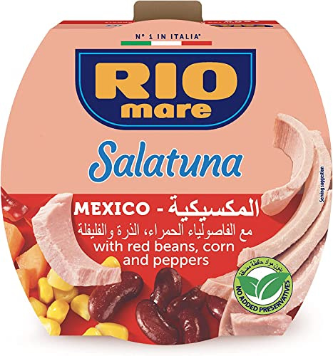 6X Rio Mare Tonno Insalatissime Messicana e Tonno Tuna red Beans, Corn and Peppers Ready Food 160g