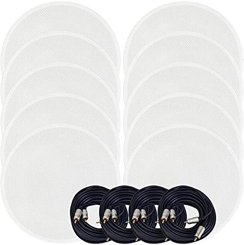 Active Bluetooth 10 Ceiling Speaker Kit 50W Wireless HiFi Audio Streaming System
