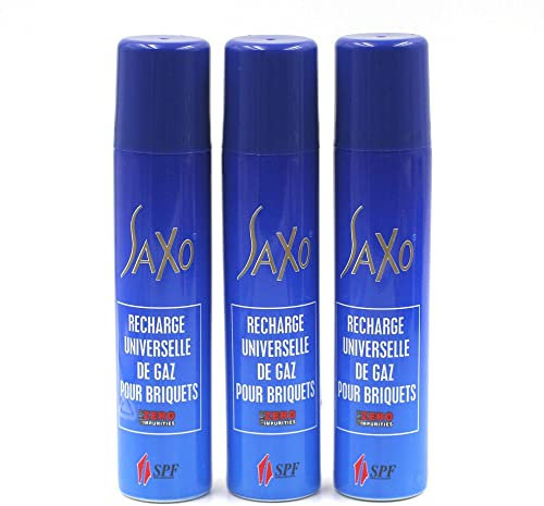 Lot de 3 Bombe de gaz à Briquet SAXO