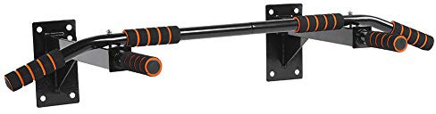 Wand montierte Klimmzugstange, Profi Klimmzugstange zur Wandmontage Reckstange Pull up bar- Klimmzugstange für die Wandmontage Klimmzug-Fitness-Heim mit 6 Schaumstoffgriffen