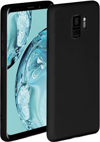 ONEFLOW Soft Case für Samsung Galaxy S9 Hülle aus Silikon mit Kameraschutz, Silikonhülle mit erhöhtem Schutz fürs Display, Backcover Schutzhülle, weiche Handyhülle, Schwarz