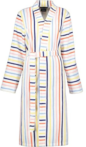 Cawö Home Bademäntel Damen Kimono Streifen 3343 weiß-multicolor - 62 S