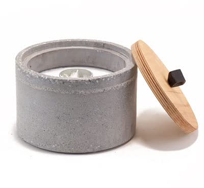 Wachsfeuer Outdoor Kerze mit Dauerdocht - 18 x 11 Zentimeter - Geschliffener Beton - Handgemacht in Hessen!