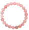 Ouubuuy Rosenquarz-Armband, 8 mm, natürliche rosa Edelsteinperlen, Heilkristall-Armband für Mädchen und Frauen, Muttertagsgeschenke