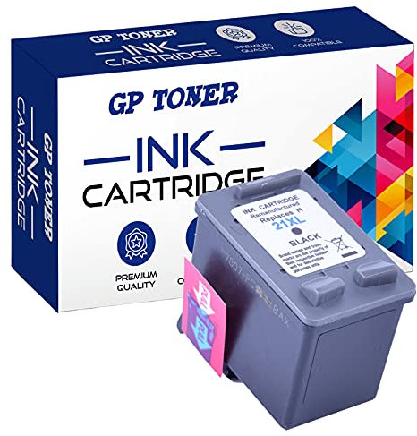 GP TONER Tinte PATRONEN Kompatibel mit HP 21 + 22 XL für HP DESKJET D1300 D1400 D1500 D2300 D2400 F380 F390 F2100 F2200 | OFFICEJET 4300 4700 | PSC 1400 Series, Menge:1x Schwarz