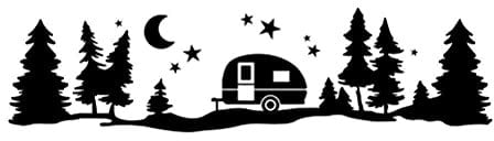 Tixiyu Auto-Auto-Aufkleber Aufkleber, Universal, , Baum Wald, Design, Auto-Karosserie-Aufkleber, Auto-Seitentür-Aufkleber, Dekoration Auto, LKW, Wohnmobil, Wohnwagen (schwarz)