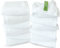 SUMMERMIA| Gants de Toilette en Bambou : débarbouillettes Douces pour Votre Visage, débarbouillettes pour Votre Corps, Paquet de 12, 13x13 (Blancs)