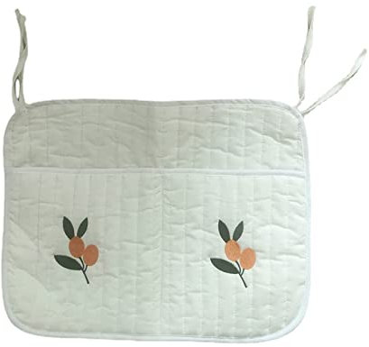 Kinderzimmer Hängender Bett Organizer Babybetttasche, Babybett Aufbewahrungstasche Hängende Tasche Organizer Für Babybett, Mehrzweck Krippentasche Für Windeln Babyflasche Kinder Spielzeug (Ölzweig,L)