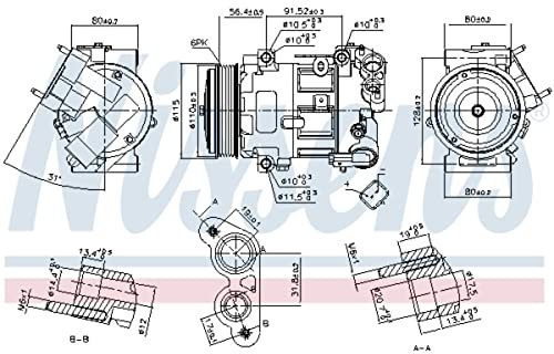 NISSENS 890324 Compresor aire acondicionado Compresor de Aire Acondicionado Compresor de aire acondicionado Compresor AC
