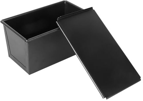 DOITOOL Loaf Tin with Lid - Non Stick Pullman Loaf Tin with Cover, 450g Stainless Steel Bread Tin for Baking, Toast, Sandwich, Cake - Bread Toast Mold(18 x 10.8 x 9cm)