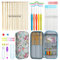 KOKNIT 36-teiliges gerades Bambus-Stricknadel-Set, 5 Häkelnadeln mit ergonomischem weichem Griff, 12 glatte Spitzen-Häkelnadeln, Strickzubehör, Häkelwerkzeuge und Zubehör