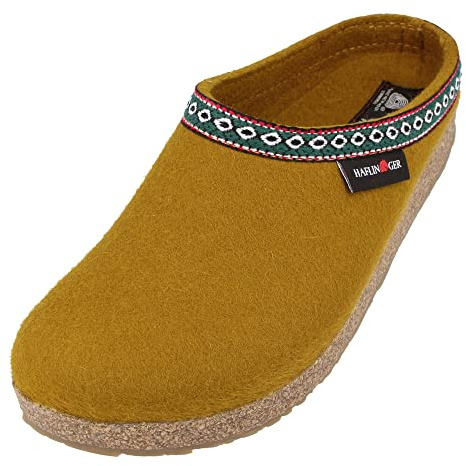 HAFLINGER Grizzly Franzl Filzpantoffel Hausschuh Filzclog Masala, Gr. 36