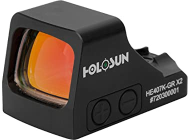Holosun HE407K-GR-X2 Offenes Reflex Grünpunktvisier + 6MOA Punkt Absehen, schwarz, Jagd, Sportschießen Softair, Tactical mini - 70152791