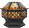 Abician Brasero Exterieur 23 Brasero de Jardin pour Fête Foyer Poêle Chauffant pour Terrasse, Patio, Arrière-Cour, Piscine 62 x 61 x 61 cm Noir