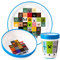 Minecraft Lot de 3 couverts réutilisables Bicolore pour enfants Assiette, bol et gobelet, sans BPA