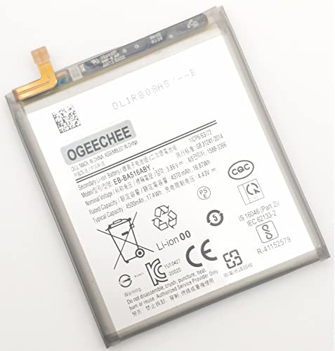 Ogeechee® Replacement 4370mAh Battery EB-BA516 Compatible With Samsung Galaxy A51 5G SM-A516F