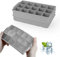 JOPHEK Bandejas de Cubitos de Hielo, 2 Piezas 30 Cubos Silicona Moldes para Cubitos de Hielo, Cubitos de Hielo Cuadrados Grandes de 3,5cm para Cócteles, Whisky, Vino, Frutas, Puré de Frutas