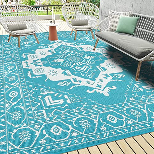 Pauwer Outdoor-Teppich für Terrassenabstand, 2.9x30.5 cm, Kunststoff-Strohteppich, wasserdicht, Terrasse, Campingteppich, wendbar, Wohnmobil-Matte, Außenbereich, Teppich, Deck, Camping