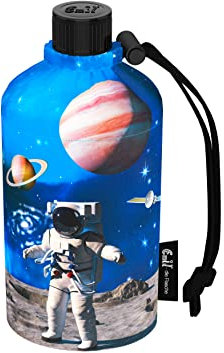 Emil Trinkflasche aus Glas für Mädchen & Jungen isolierte Glasflasche für Schule, Freizeit, Sport: Kinder & Eltern Universum 0,3l