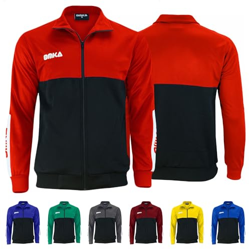 OMKA Optima Trainingsjacke Joggingjacke Sportlerjacke mit Fleece Atmungsaktiv