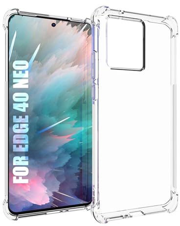 SCL Case for Motorola Edge 40 Neo, Soft Flexible Silicone Gel TPU Bumper Protection Cover [Anti Scratch][Anti Collision], Carbon Fiber Embellishment, Gray or Black