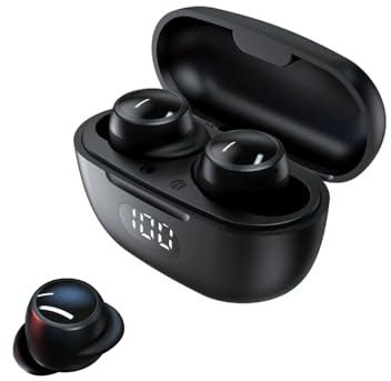 Kabellose Mini Kopfhörer Bluetooth In Ear für iPhone TWS Bluetooth Kopfhörer Schnurlos Wireless Earbuds Headphones Klein Unsichtbare Ohrhörer Drahtlose Kopfhörer mit Mikrofon Headsets für Arbeit Sport