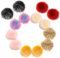 Fellbommel für Mützen Kunstfell Pompon 14 Stück Künstlicher Haarball Nachahmung Fuchs Waschbär Haarkugel Anhänger DIY 10cm für Mützen Schuhe Schals Taschen Schlüsselanhänger 7 Farben Pompons Basteln