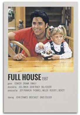 OZTERN Full House 3 TV-Serien, klassisches Filmposter Wandkunst, Poster, Wand-Collage-Set, Leinwand, Vintage-Film, Leinwand-Poster, Wandkunst, Poster, moderne Leinwandkunst, Bilder für Wohnzimmer,