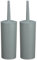 2PK - Toilet Brush & Holder - Colours - Grey - Toilet Brushes And Holders - Deep Cleaning Brushes - Cleaner Household Toilet Brushes - Use Daily To Keep Your Toilet As Clean & Fresh Brush Daily