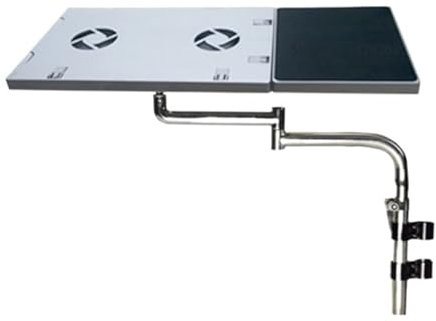 IFXAVJWSQ OK151 Multifunktionale Bogen-Stuhlklemme, Laptop-Ständer, Tastatur-Pad-Stützhalterung(Color:Silver)