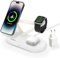 TOALLIN 5-in-1 magnetische kabellose Ladestation mit Nachtlicht, kabelloses Ladegerät für iPhone12 13 14 15 Pro Max & Airpods & iWatch-Serie, Schnellladestation für mehrere Apple-Geräte